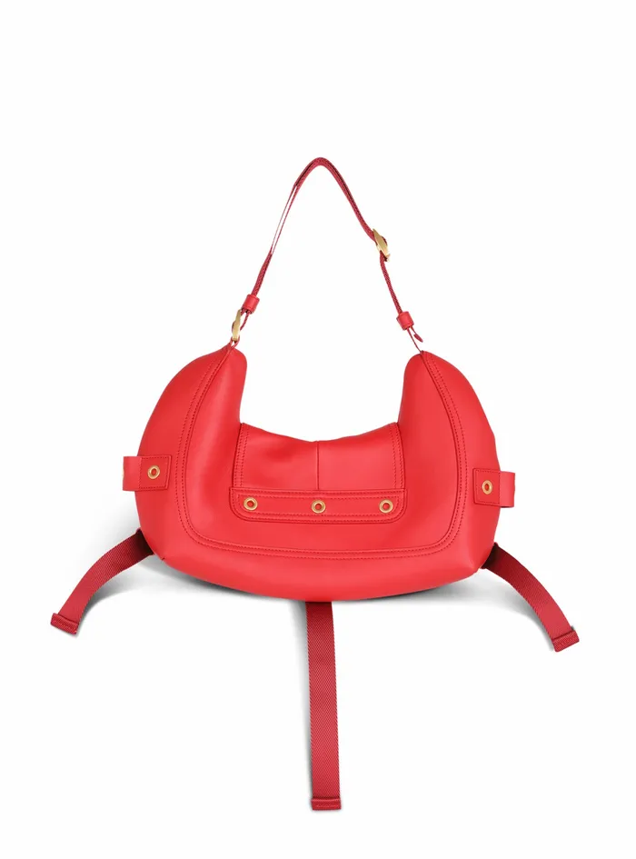 Balmain Handbags Womens Leather And Suede Major Bag Red Balmain Handbags Womens Leather And Suede Major Bag Red