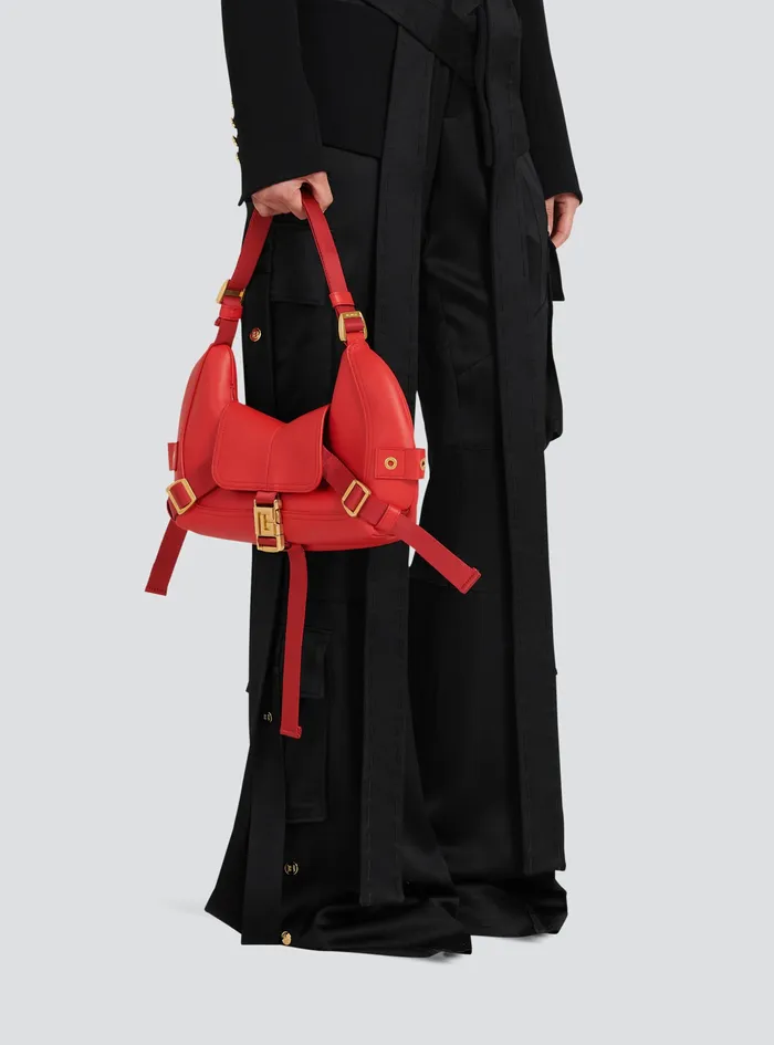 Balmain Handbags Womens Leather And Suede Major Bag Red Balmain Handbags Womens Leather And Suede Major Bag Red