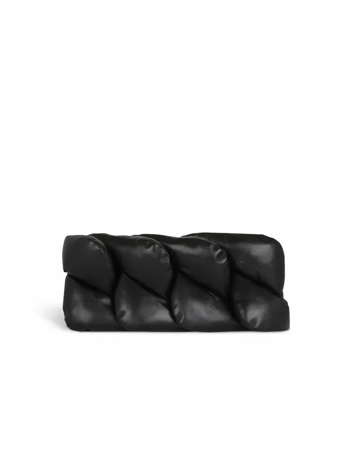 Balmain Handbags Womens Quilted Leather Maxi Chain Bag Black