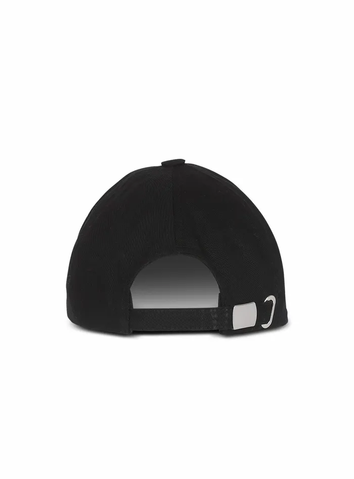 Balmain Hats Mens Cotton Cap With Balmain Paris Logo Black Balmain Hats Mens Cotton Cap With Balmain Paris Logo Black