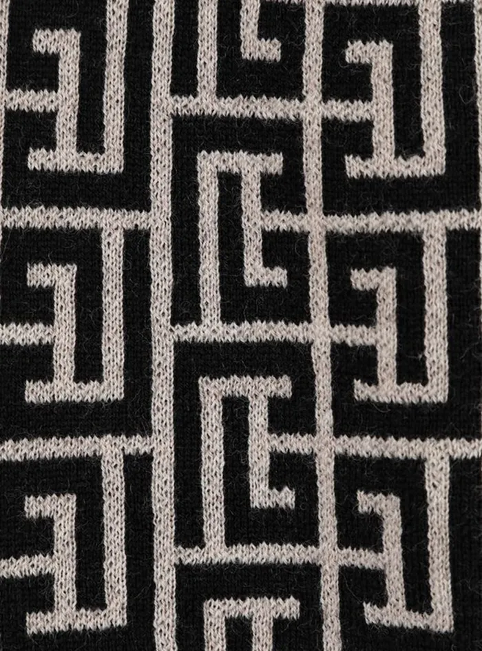 Balmain Hats Mens Wool Beanie With Balmain Monogram Black Balmain Hats Mens Wool Beanie With Balmain Monogram Black