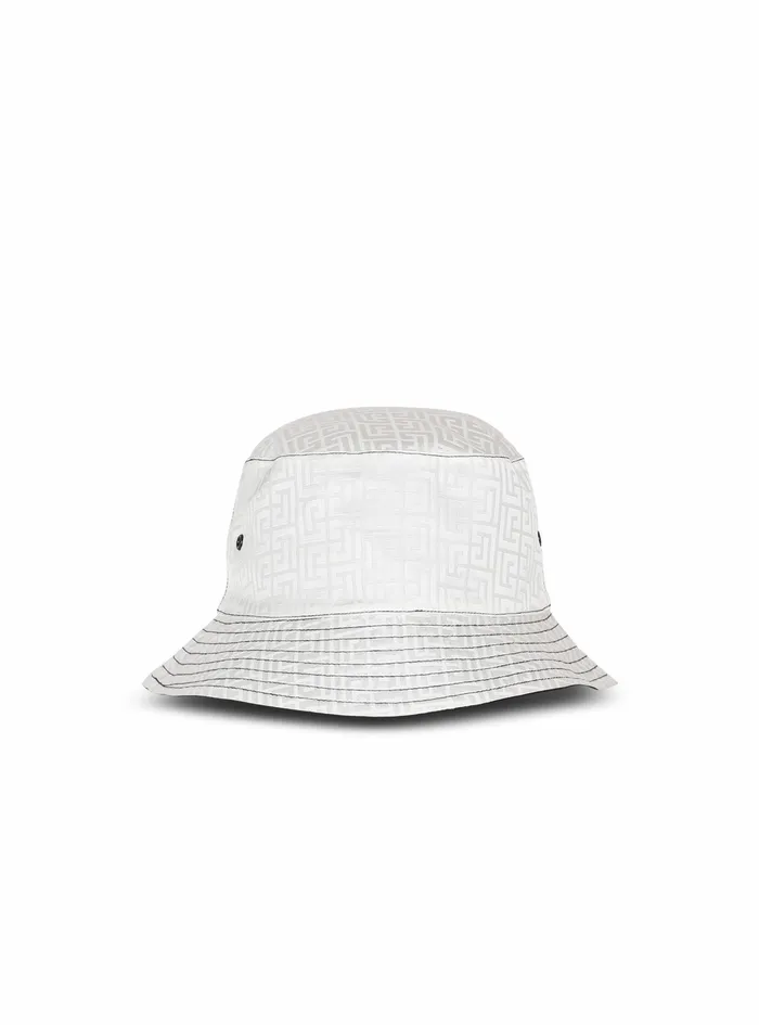 Balmain Hats Womens Reversible Satiny Bucket Hat Black
