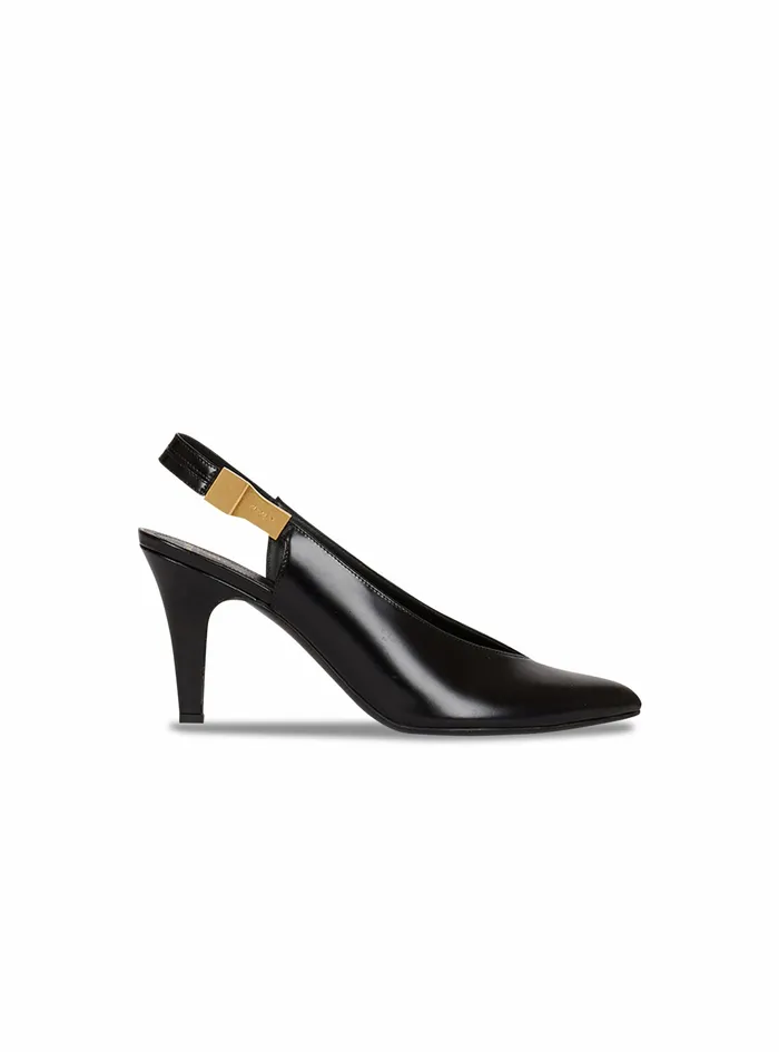 Balmain High Heels Womens Leather Tara Pumps Black