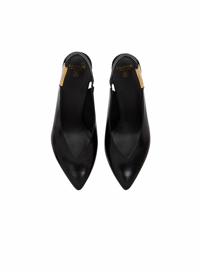 Balmain High Heels Womens Leather Tara Pumps Black Balmain High Heels Womens Leather Tara Pumps Black