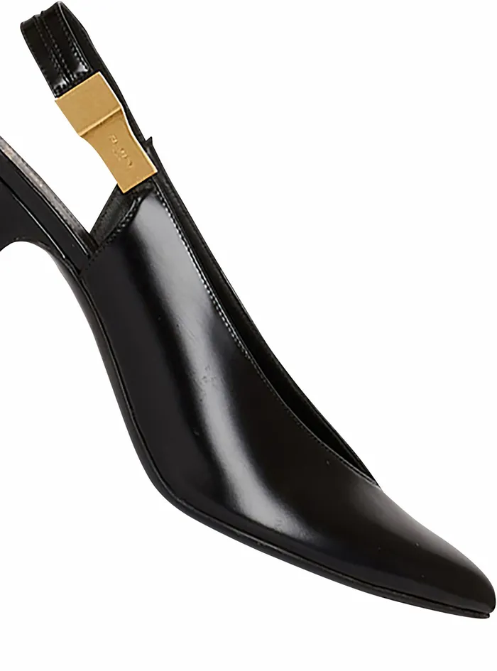 Balmain High Heels Womens Leather Tara Pumps Black Balmain High Heels Womens Leather Tara Pumps Black