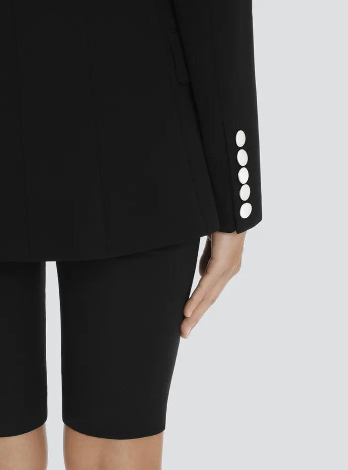 Balmain Jackets And Blazers Womens Bicolor Crpe DoubleBreasted Jacket Black Balmain Jackets And Blazers Womens Bicolor Crpe DoubleBreasted Jacket Black