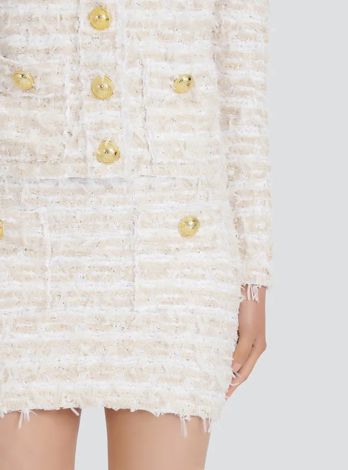 Balmain Jackets And Blazers Womens White Tweed Jacket White Balmain Jackets And Blazers Womens White Tweed Jacket White