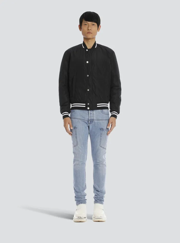 Balmain Outerwear Mens Bomber Jacket Black