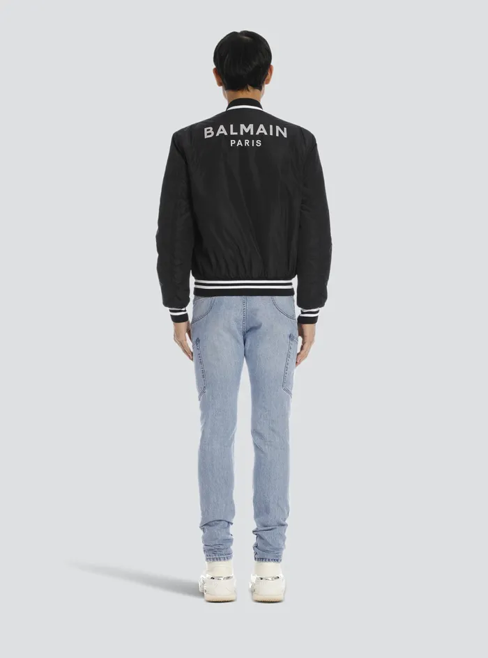 Balmain Outerwear Mens Bomber Jacket Black