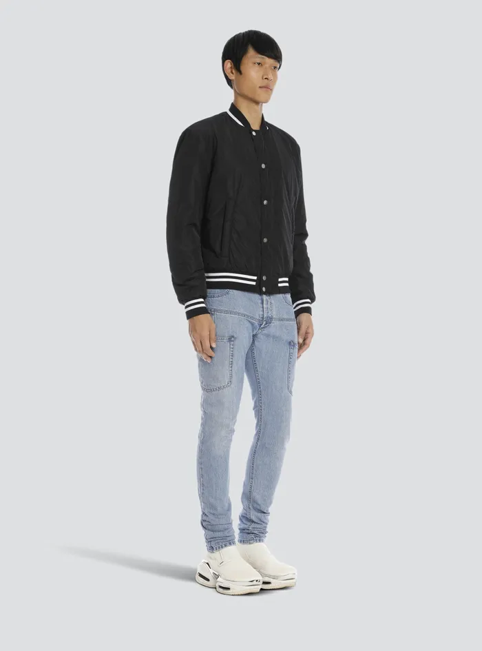 Balmain Outerwear Mens Bomber Jacket Black