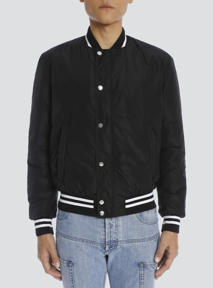 Balmain Outerwear Mens Bomber Jacket Black