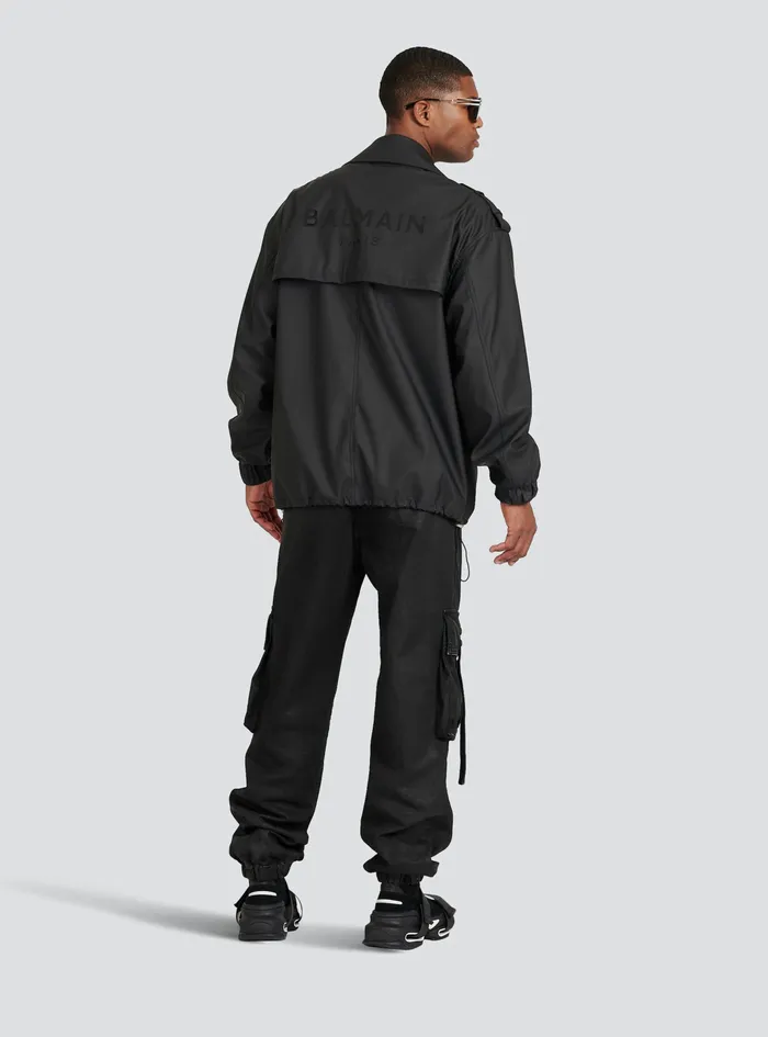 Balmain Outerwear Mens Quilted Faux Leather Biker Jacket Black Balmain Outerwear Mens Quilted Faux Leather Biker Jacket Black