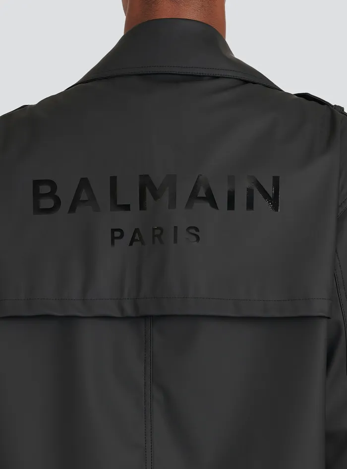 Balmain Outerwear Mens Quilted Faux Leather Biker Jacket Black Balmain Outerwear Mens Quilted Faux Leather Biker Jacket Black