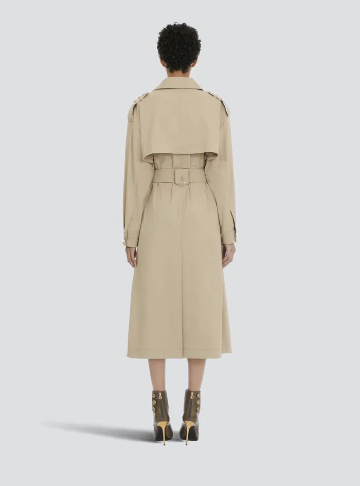 Balmain Outerwear Womens Trench Beige Balmain Outerwear Womens Trench Beige