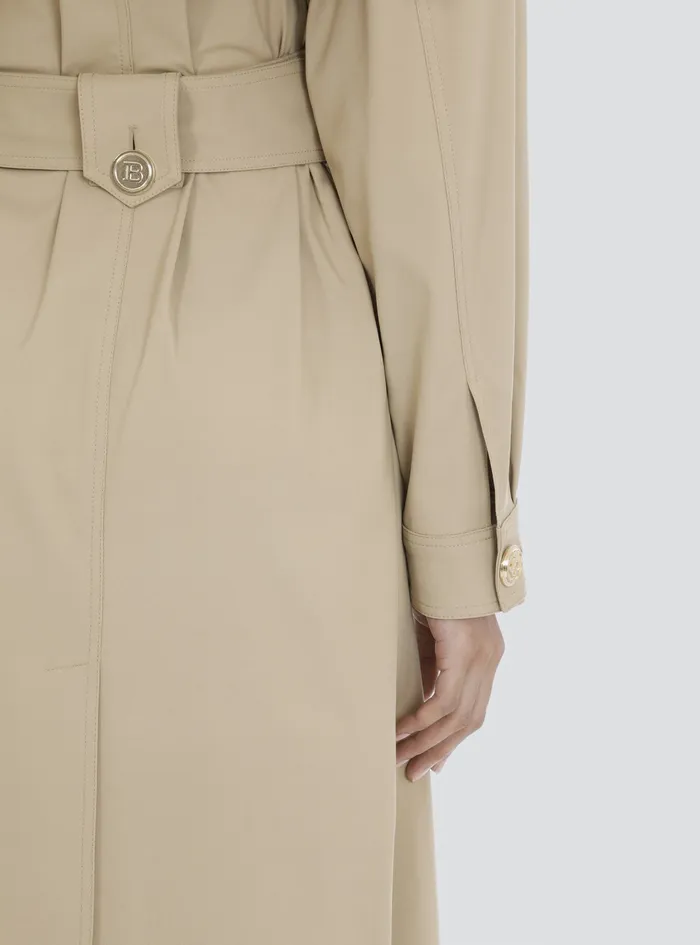 Balmain Outerwear Womens Trench Beige Balmain Outerwear Womens Trench Beige