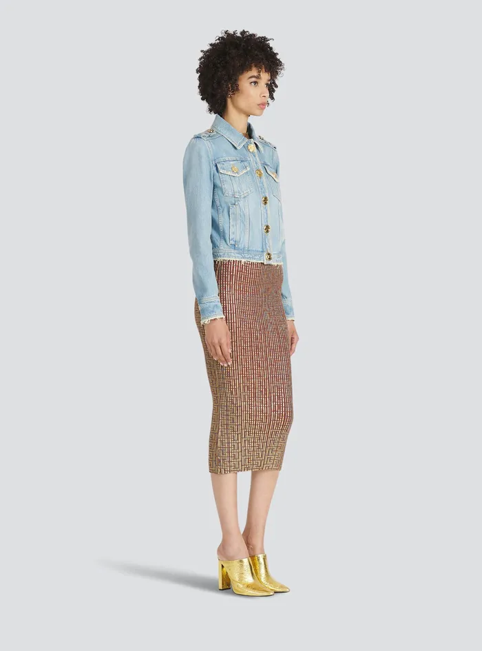 Balmain Outerwear Womens Vintage Denim Jacket Blue Balmain Outerwear Womens Vintage Denim Jacket Blue