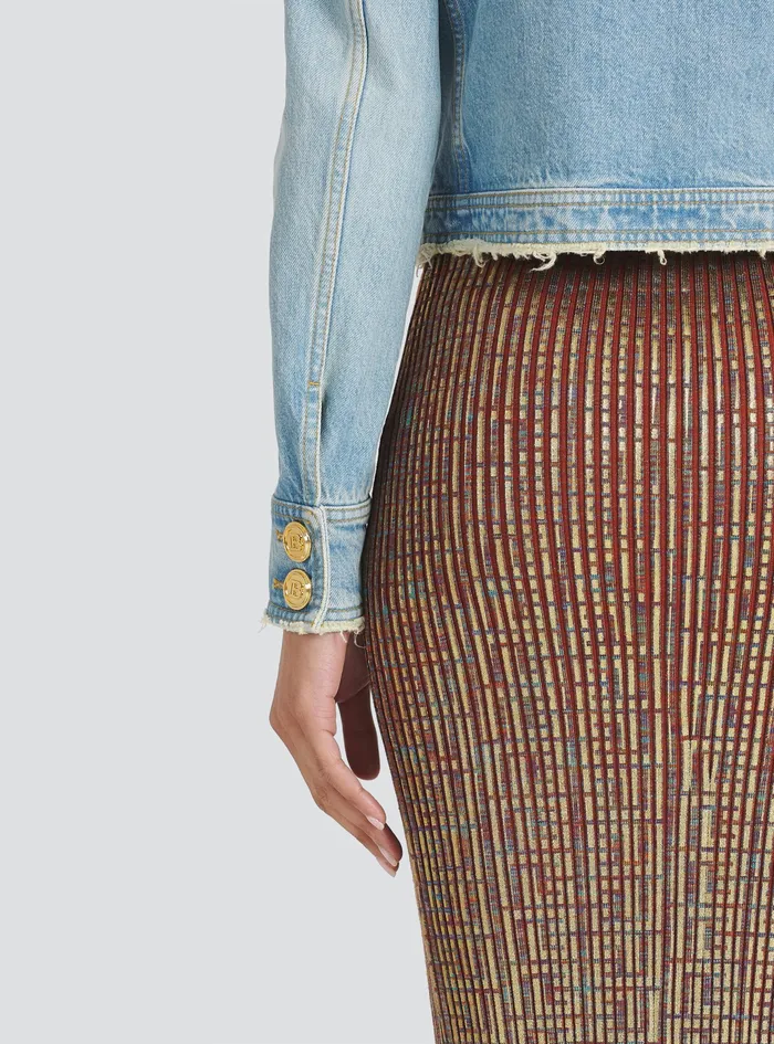 Balmain Outerwear Womens Vintage Denim Jacket Blue Balmain Outerwear Womens Vintage Denim Jacket Blue