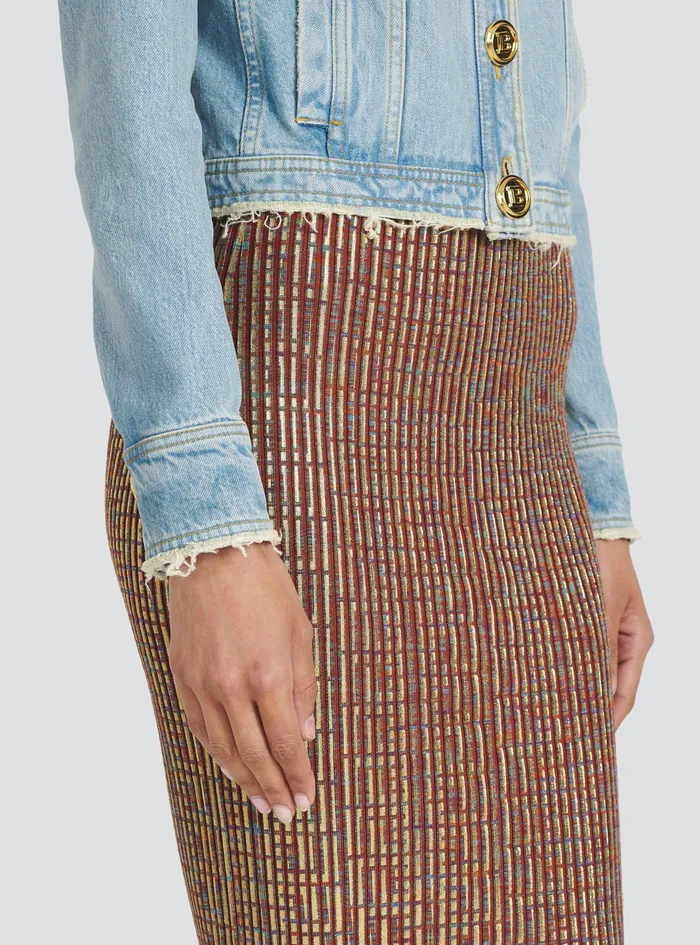 Balmain Outerwear Womens Vintage Denim Jacket Blue Balmain Outerwear Womens Vintage Denim Jacket Blue