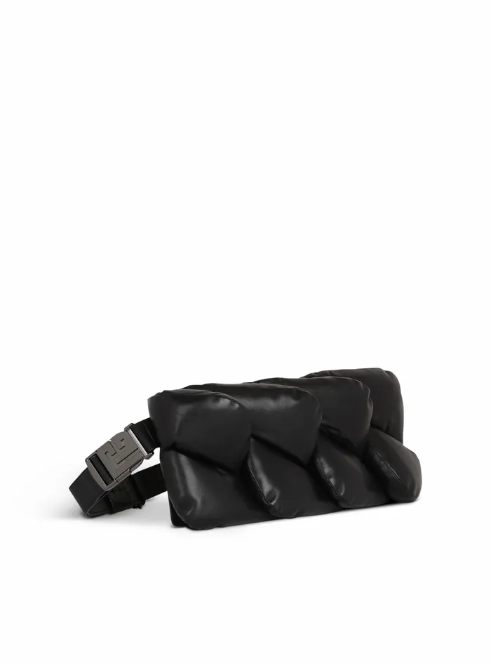 Balmain Pouches And Belt Bags Mens Quilted Leather Maxi Chain Belt Bag Black Balmain Pouches And Belt Bags Mens Quilted Leather Maxi Chain Belt Bag Black
