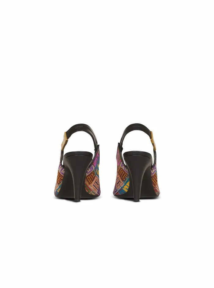 Balmain Sandals Womens Multicolor Needlepoint Tara Pumps With Balmain Monogram Multicolor Balmain Sandals Womens Multicolor Needlepoint Tara Pumps With Balmain Monogram Multicolor