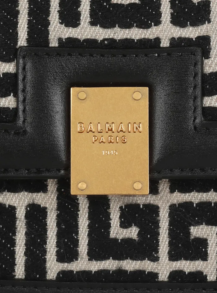 Balmain Small Leather Goods Womens Bicolor Jacquard 1945 Card Holder With Chain Black Balmain Small Leather Goods Womens Bicolor Jacquard 1945 Card Holder With Chain Black