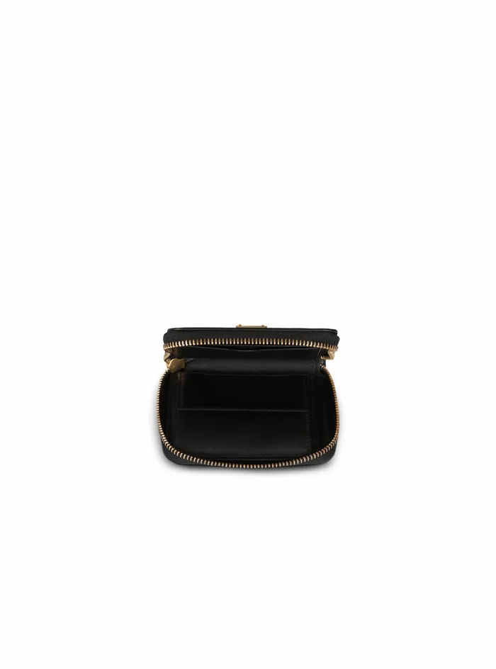 Balmain Small Leather Goods Womens Bicolor Jacquard 1945 Coin Pouch Withleather Panels Black Balmain Small Leather Goods Womens Bicolor Jacquard 1945 Coin Pouch Withleather Panels Black