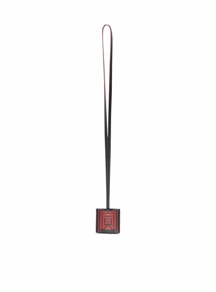 Balmain Small Leather Goods Womens Bicolor Leather Chinese New Year Key Chain Necklace Red Balmain Small Leather Goods Womens Bicolor Leather Chinese New Year Key Chain Necklace Red