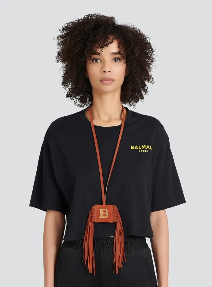Balmain Small Leather Goods Womens X Netflix Fringedsuede Key Chain Brown Balmain Small Leather Goods Womens X Netflix Fringedsuede Key Chain Brown