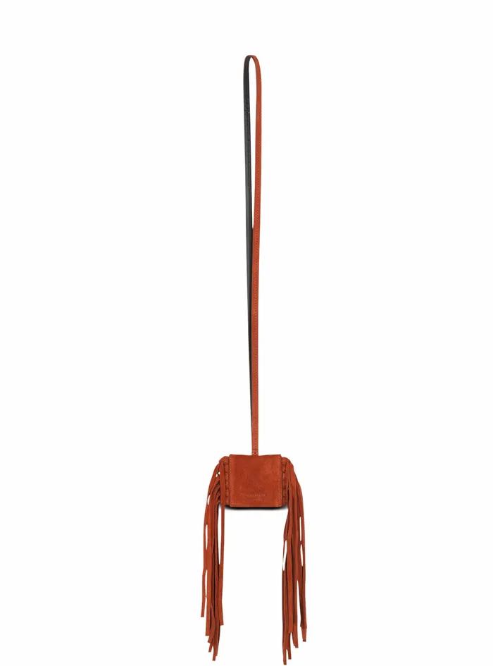 Balmain Small Leather Goods Womens X Netflix Fringedsuede Key Chain Brown Balmain Small Leather Goods Womens X Netflix Fringedsuede Key Chain Brown