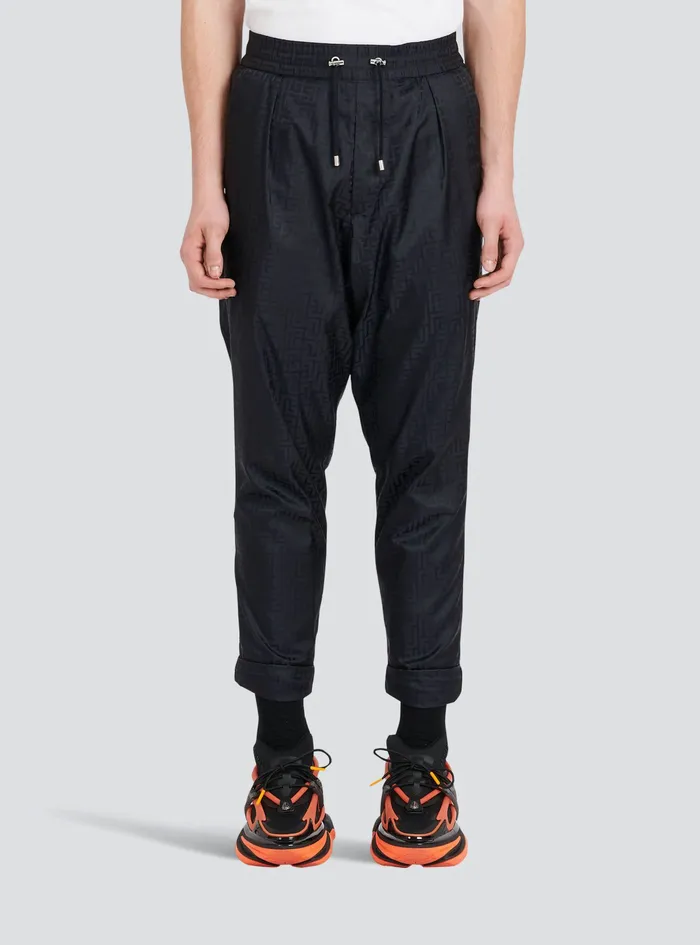 Balmain Trousers And Shorts Mens Harem Cut Pants Black Balmain Trousers And Shorts Mens Harem Cut Pants Black