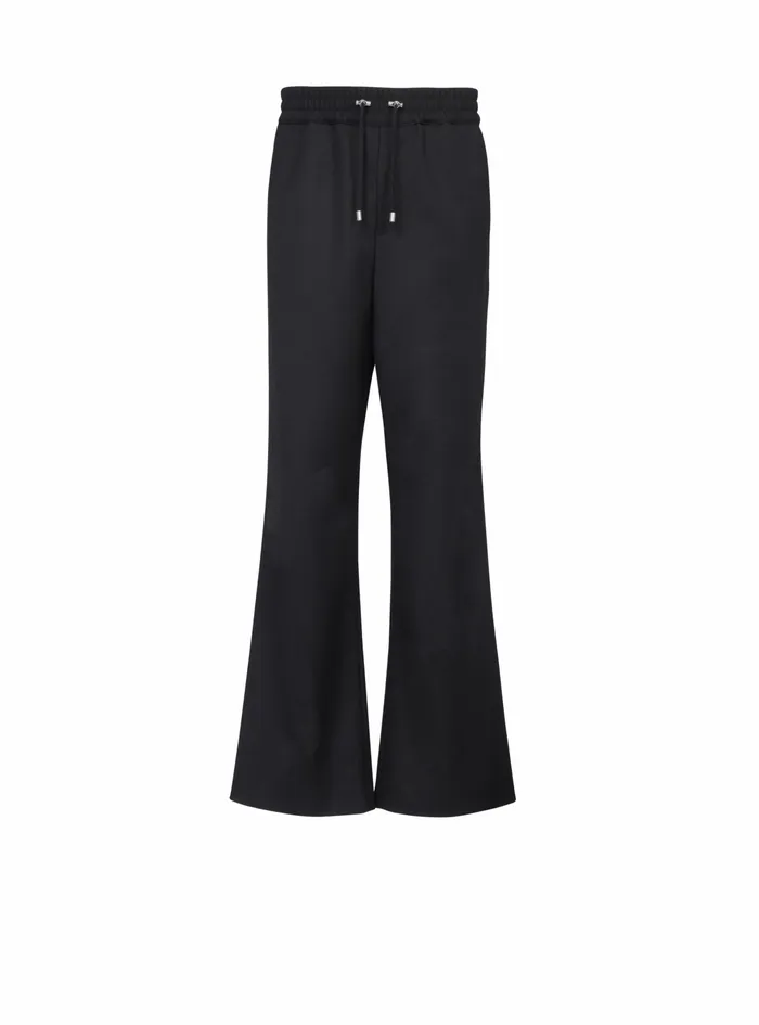 Balmain Trousers And Shorts Mens Wool Pyjama Pants Black