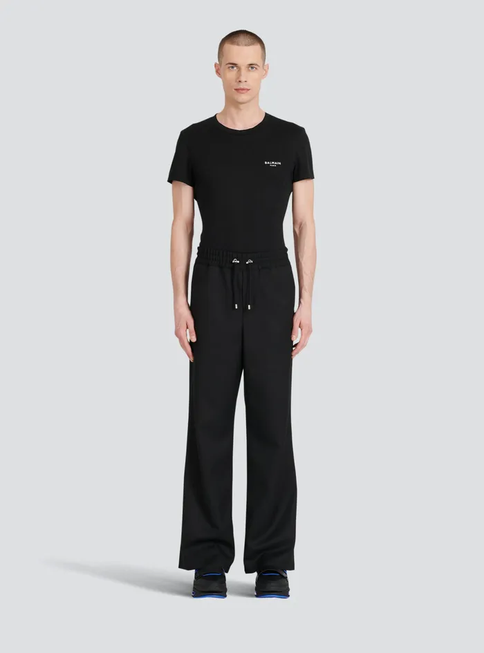 Balmain Trousers And Shorts Mens Wool Pyjama Pants Black Balmain Trousers And Shorts Mens Wool Pyjama Pants Black