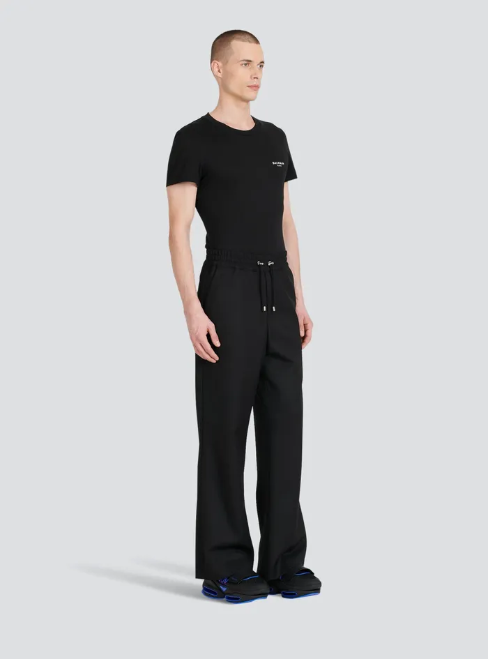 Balmain Trousers And Shorts Mens Wool Pyjama Pants Black Balmain Trousers And Shorts Mens Wool Pyjama Pants Black
