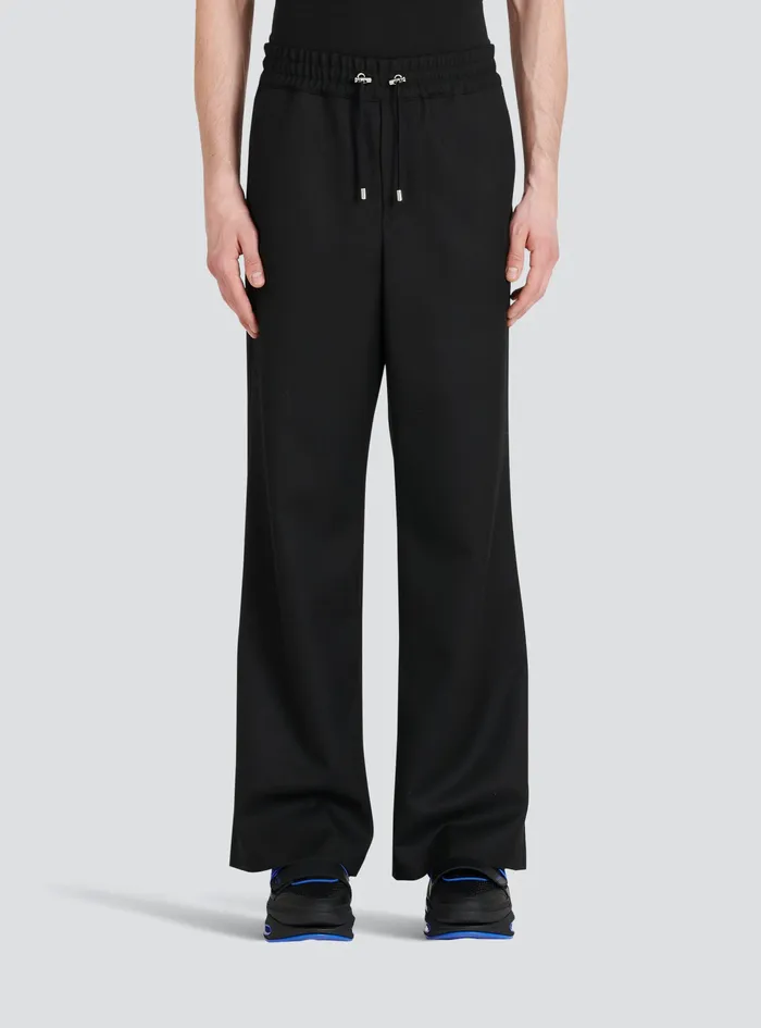Balmain Trousers And Shorts Mens Wool Pyjama Pants Black Balmain Trousers And Shorts Mens Wool Pyjama Pants Black