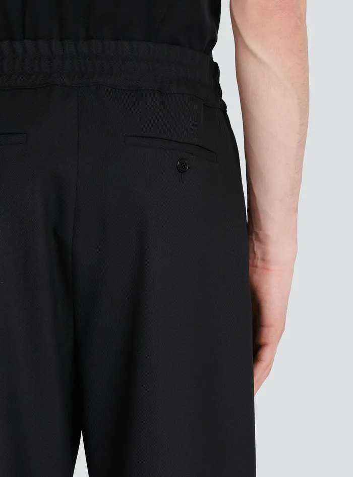 Balmain Trousers And Shorts Mens Wool Pyjama Pants Black Balmain Trousers And Shorts Mens Wool Pyjama Pants Black