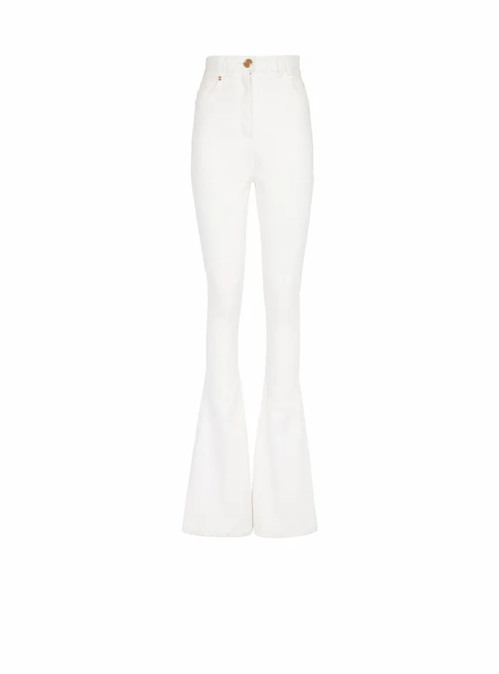 Balmain Trousers And Shorts Womens Bootcut Jeans White