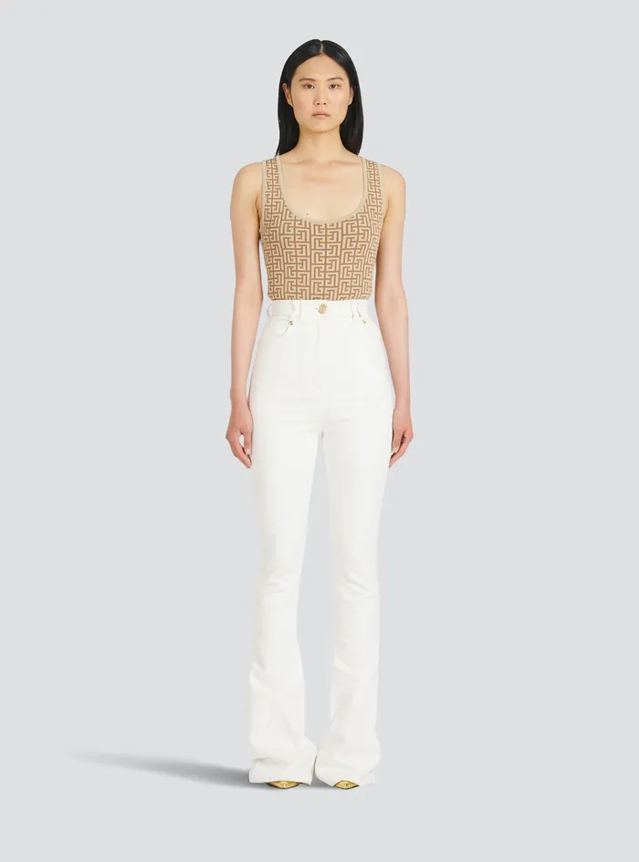 Balmain Trousers And Shorts Womens Bootcut Jeans White Balmain Trousers And Shorts Womens Bootcut Jeans White