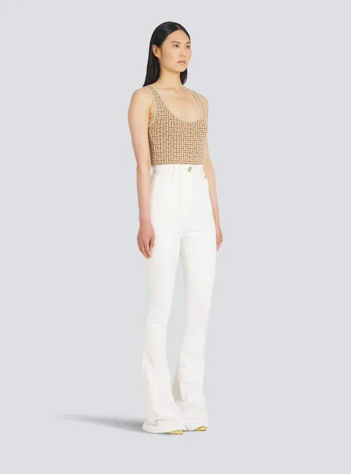 Balmain Trousers And Shorts Womens Bootcut Jeans White Balmain Trousers And Shorts Womens Bootcut Jeans White