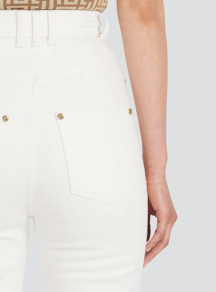 Balmain Trousers And Shorts Womens Bootcut Jeans White Balmain Trousers And Shorts Womens Bootcut Jeans White