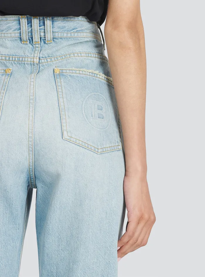 Balmain Trousers And Shorts Womens Boyfriend Cut EcoDesigned Jeans Blue Balmain Trousers And Shorts Womens Boyfriend Cut EcoDesigned Jeans Blue