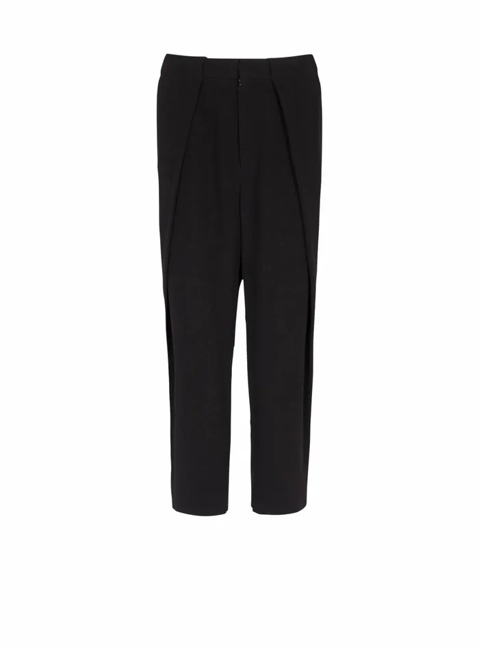 Balmain Trousers And Shorts Womens Crepe EcoDesigned Pants Black