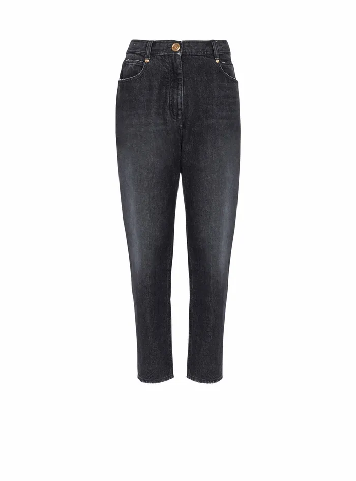 Balmain Trousers And Shorts Womens EcoDesigned Boyfriend Jeans Black