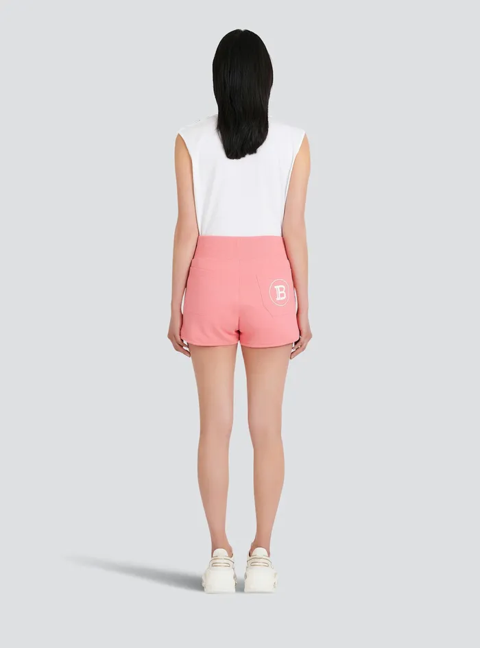 Balmain Trousers And Shorts Womens EcoDesigned Knit Shorts Pink