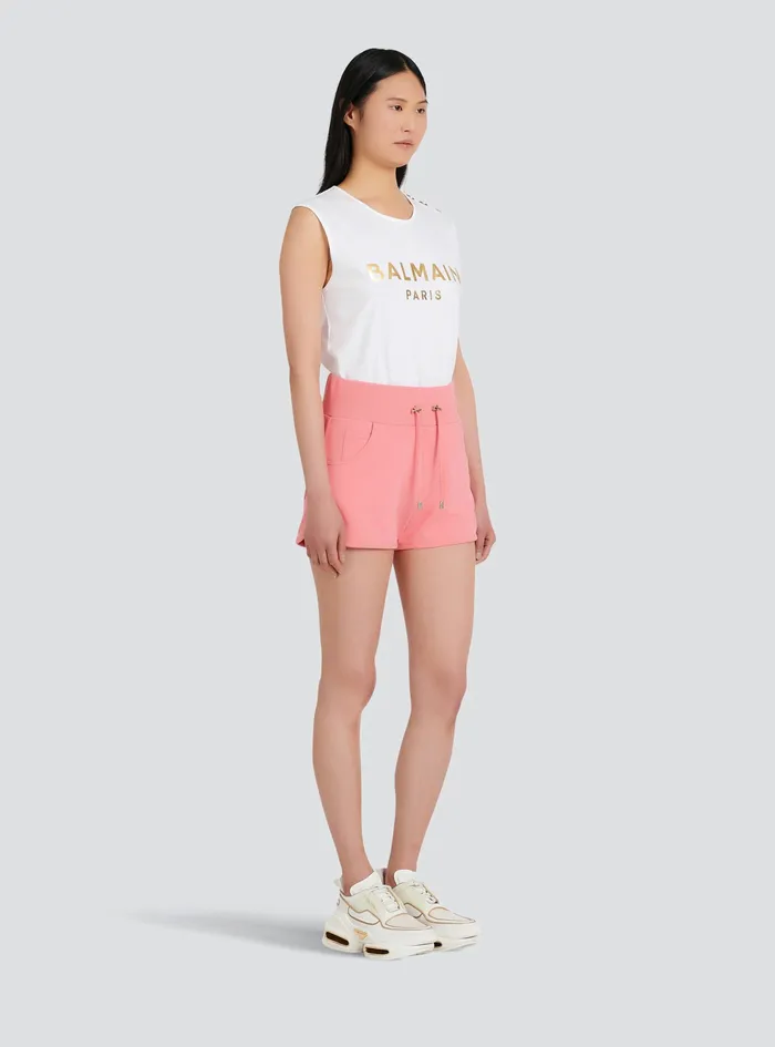 Balmain Trousers And Shorts Womens EcoDesigned Knit Shorts Pink