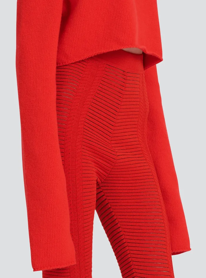 Balmain Trousers And Shorts Womens Knit Leggings Red Balmain Trousers And Shorts Womens Knit Leggings Red