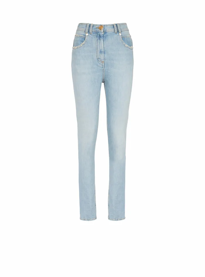 Balmain Trousers And Shorts Womens Skinny Cut EcoDesigned Jeans Blue
