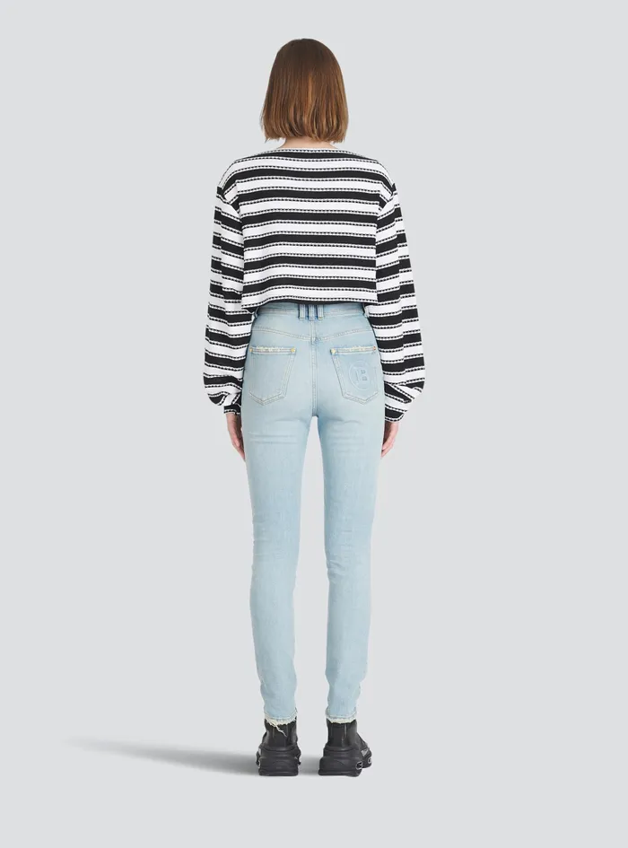 Balmain Trousers And Shorts Womens Skinny Cut EcoDesigned Jeans Blue Balmain Trousers And Shorts Womens Skinny Cut EcoDesigned Jeans Blue