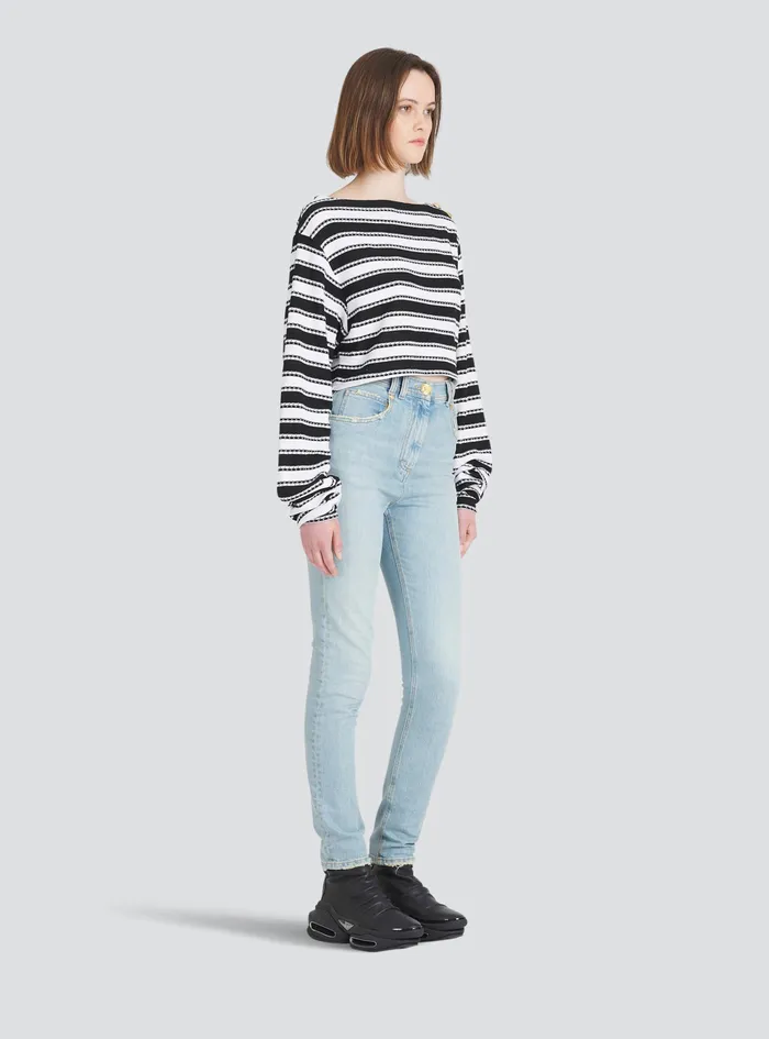 Balmain Trousers And Shorts Womens Skinny Cut EcoDesigned Jeans Blue Balmain Trousers And Shorts Womens Skinny Cut EcoDesigned Jeans Blue
