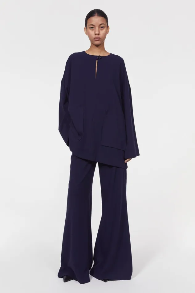 Beale Drape Top Midnight Blue Women Rodebjer Sets and Suits