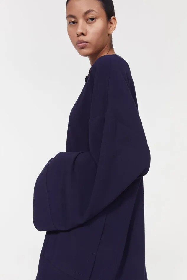 Beale Drape Top Midnight Blue Women Rodebjer Sets and Suits
